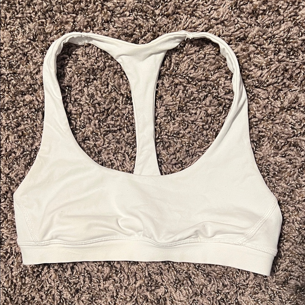 Aerie White Racerback Sports Bra
